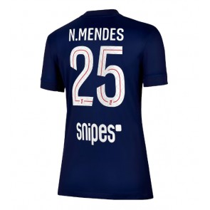 Paris Saint-Germain Nuno Mendes #25 Hemmatröja Kvinnor 2025-26 Kortärmad